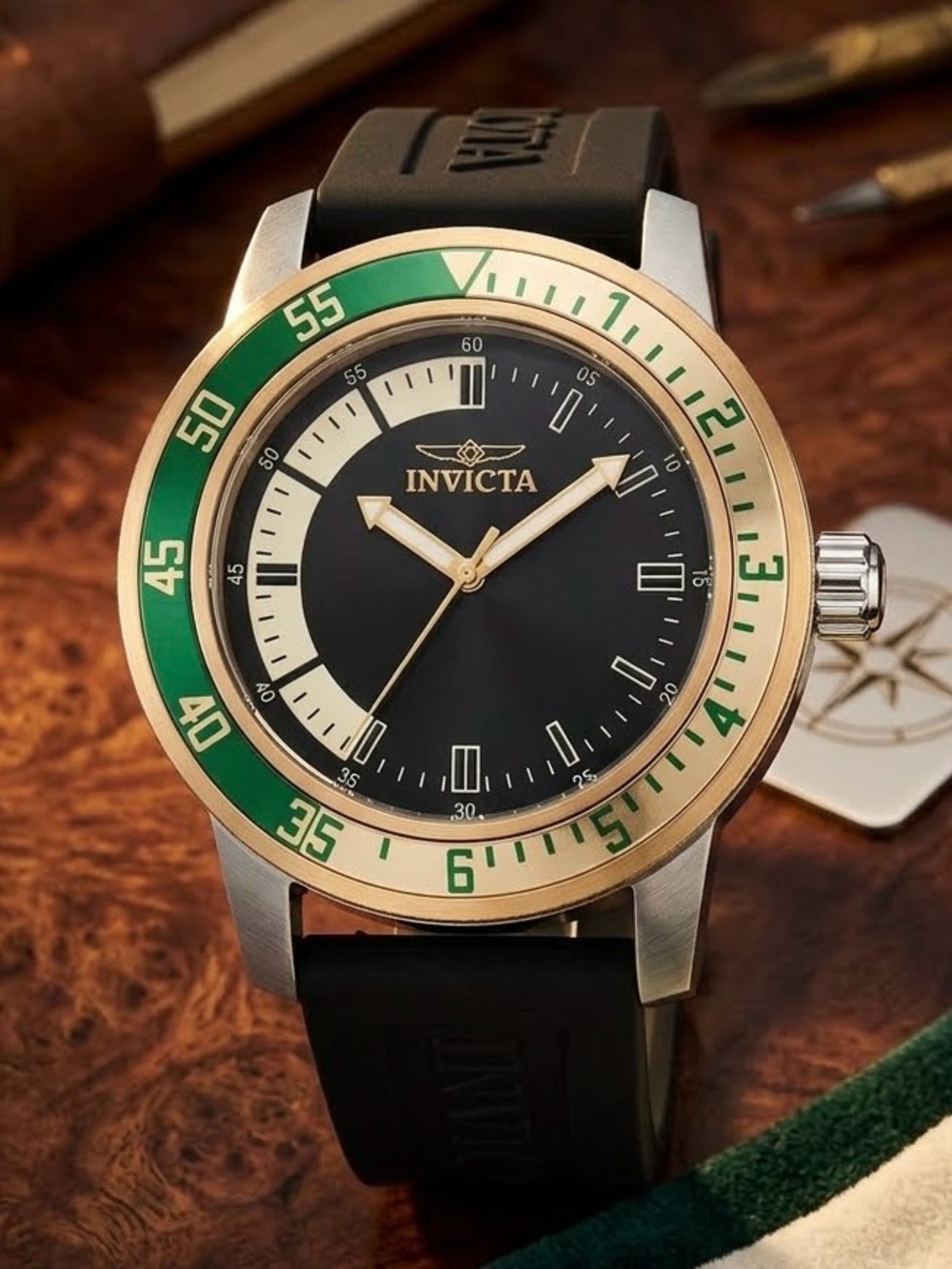 Invicta Specialty Compass Mens Friends & Family Limited Edition Gold Plated